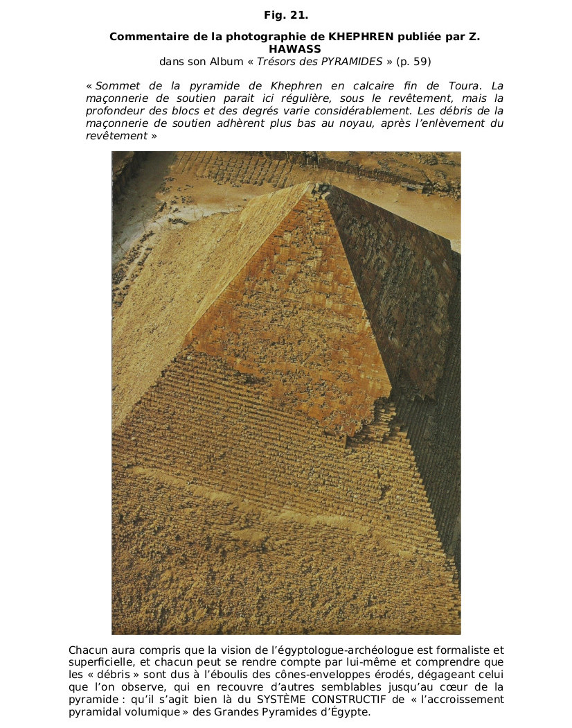 Commentaire sur la photo aérienne de la pyramide de Chephren